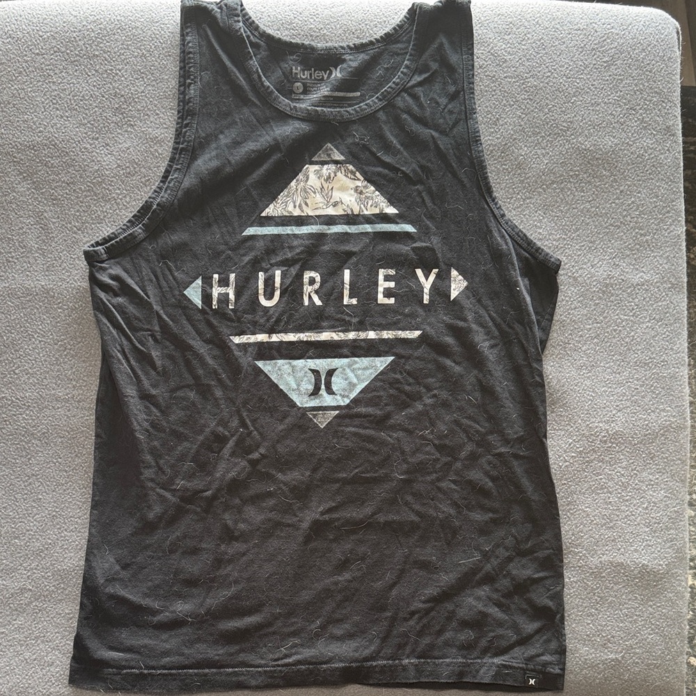 Hurley Black and Blue Graphic Tank